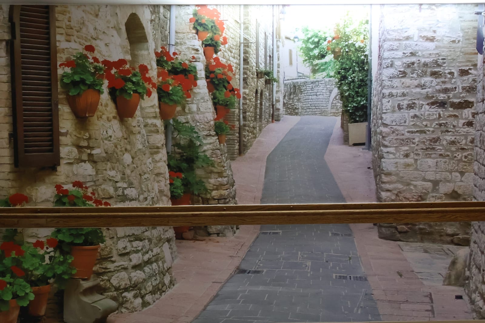Memory care streetscape mural at Advinia Care Newton-Wellesley