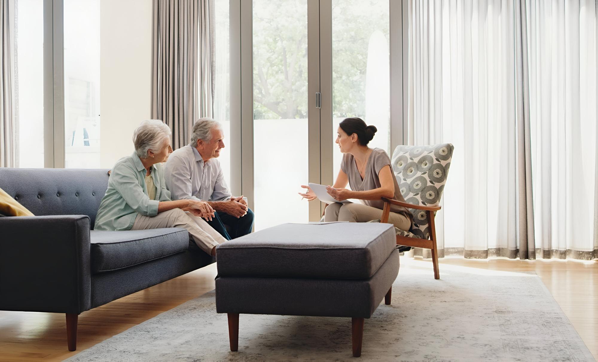 A warm, welcoming common room at an Advinia Care community