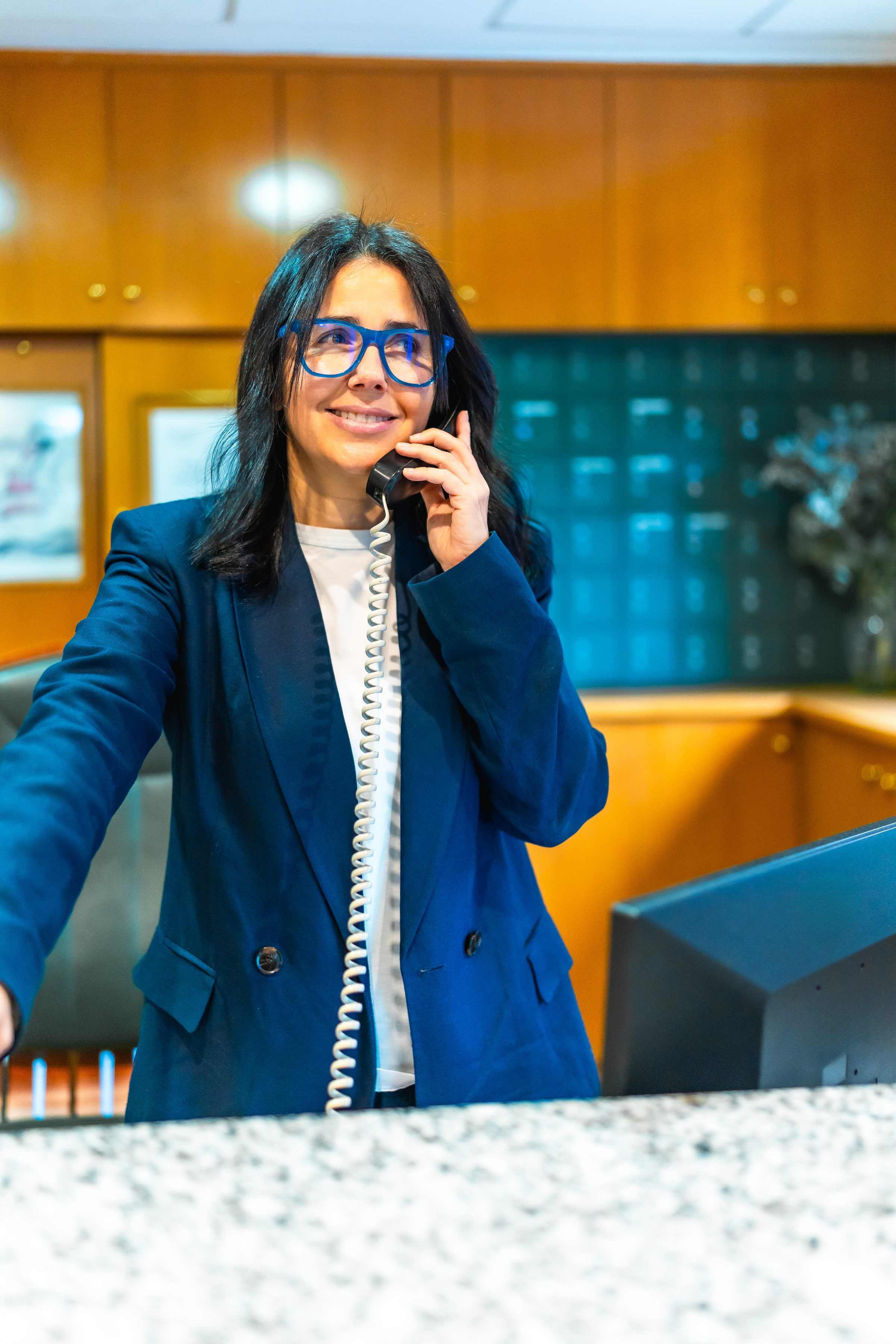 A friendly Advinia Care team member answering the phone